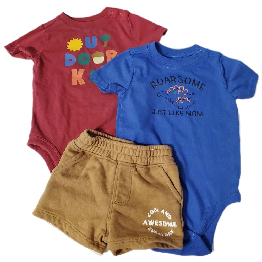 Garanimals Baby Top & Bottom 3Pc Set Size 12 Months